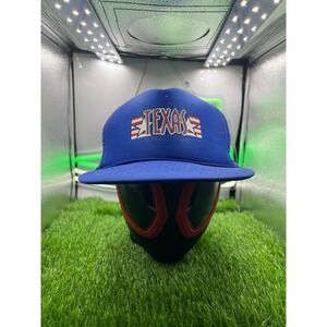 Vintage Texas Trucker Hat Mesh Back Black And Blue